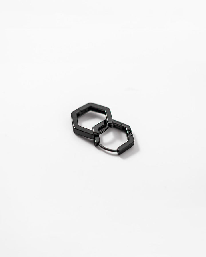 Black Classic Huggie Hoop Earrings