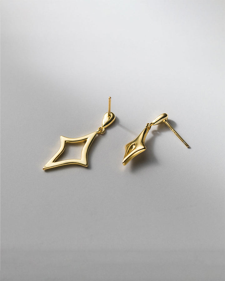 Seren Mismatch Star Drop Earrings