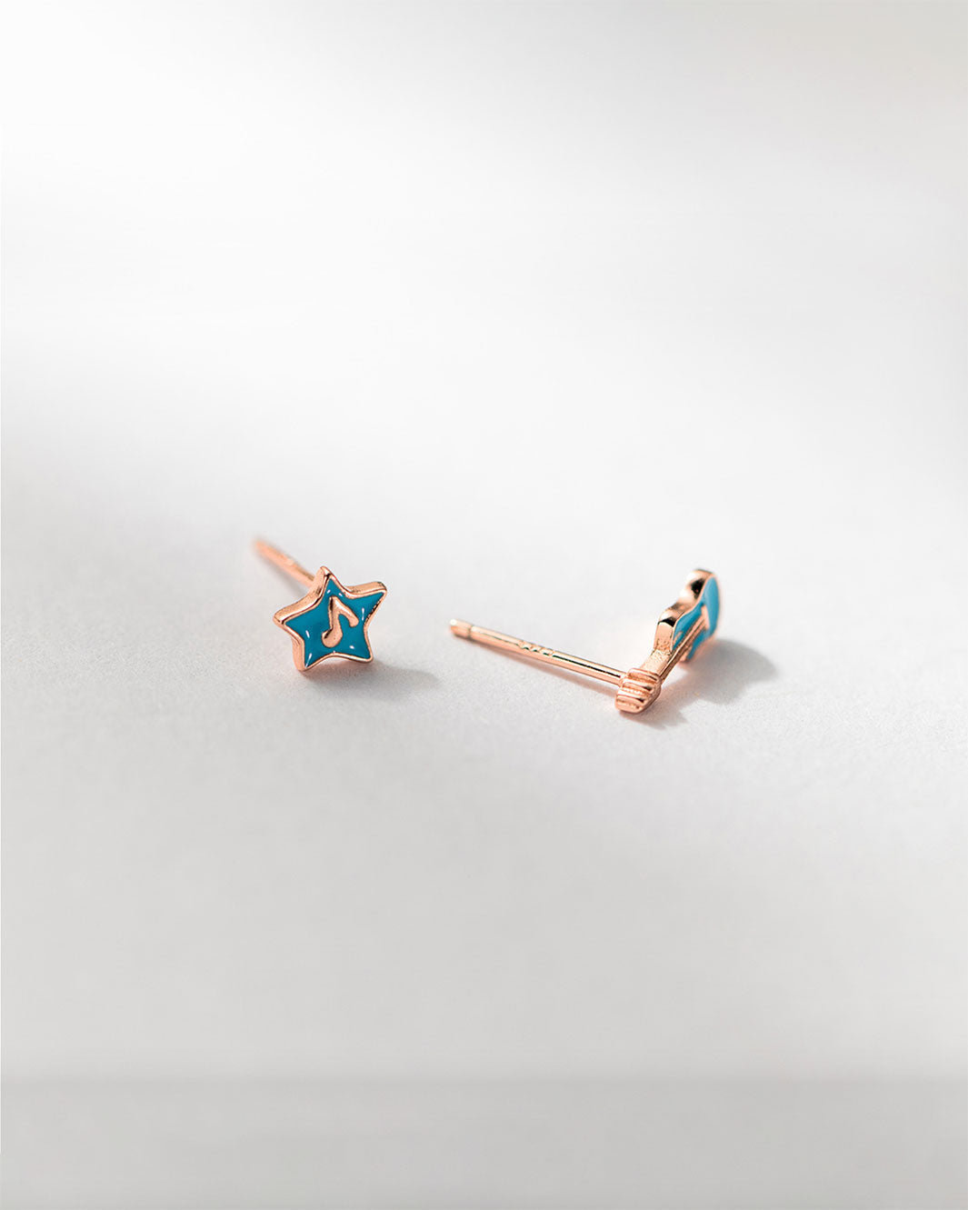 Musical Star and Guitar Stud Earrings