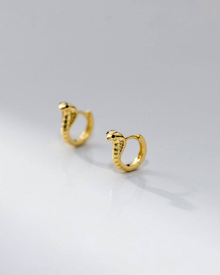 Fortune Cobra Huggie Earrings