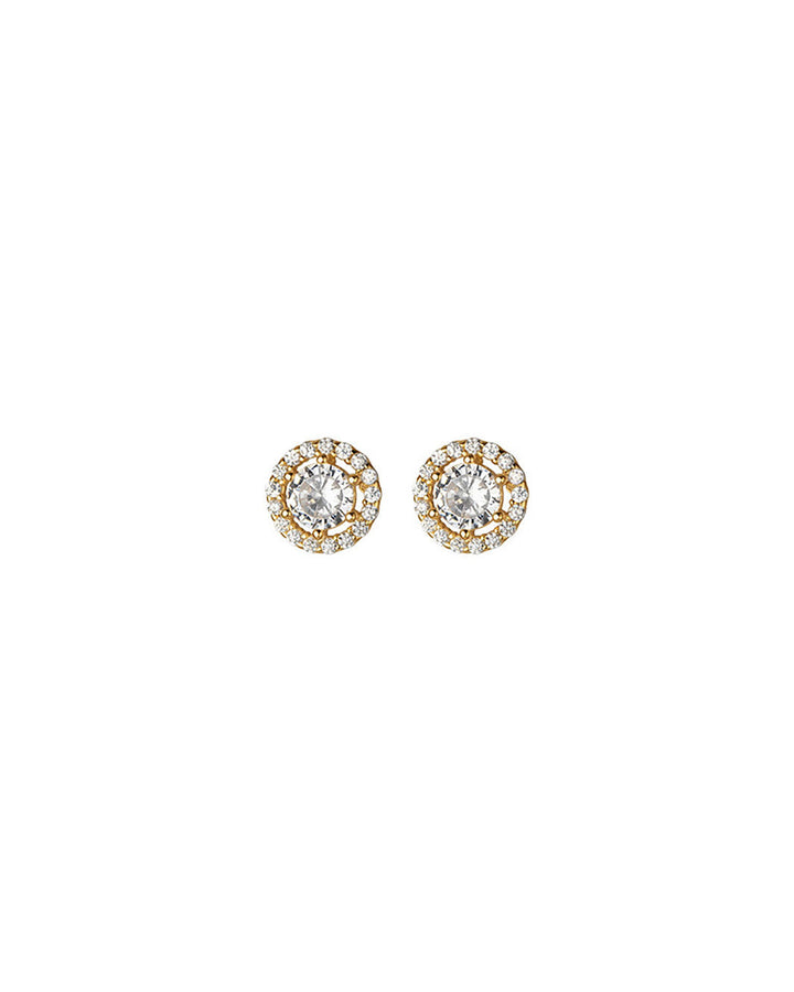 Brigitte Round Diamond Stud Earrings