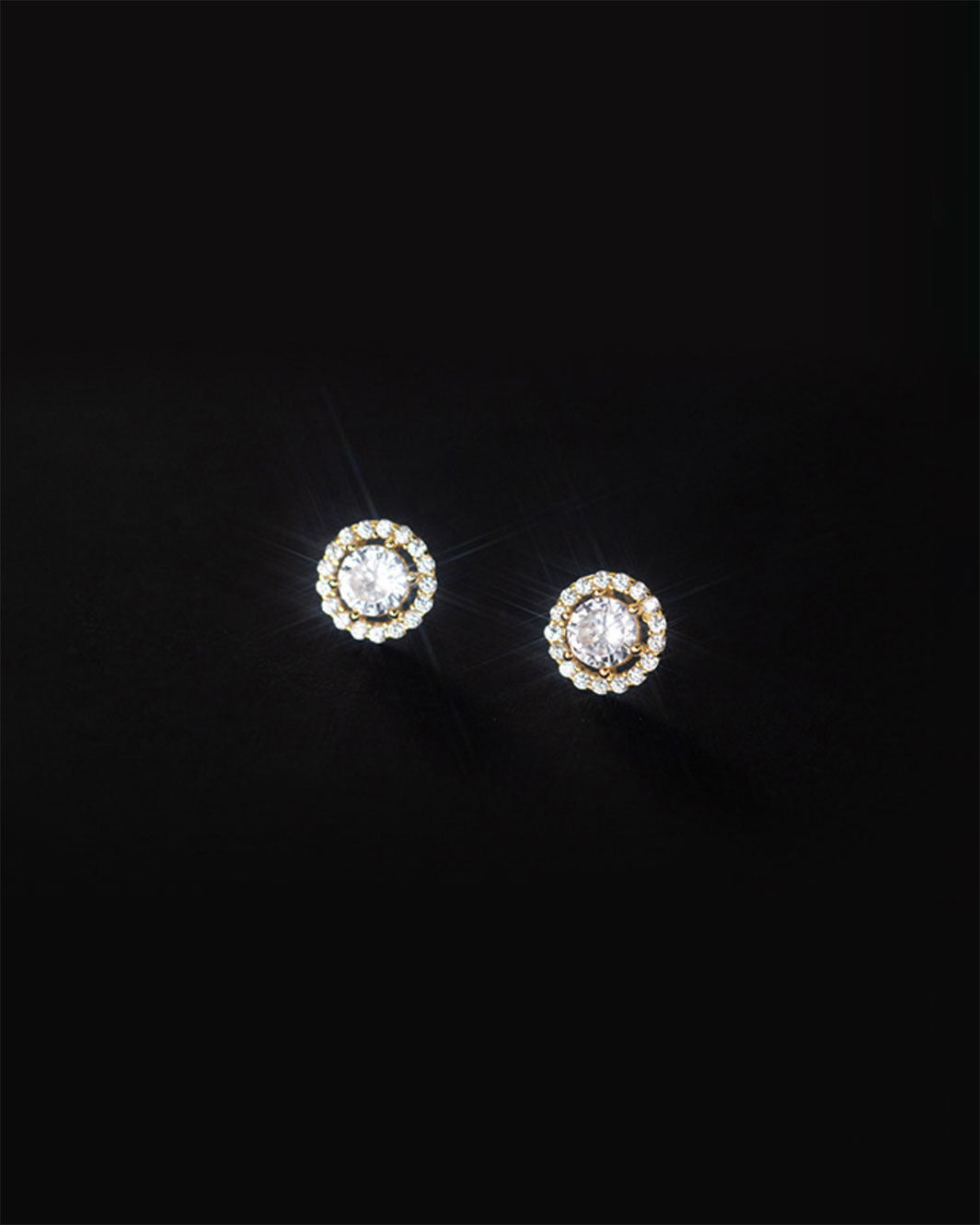 Brigitte Round Diamond Stud Earrings