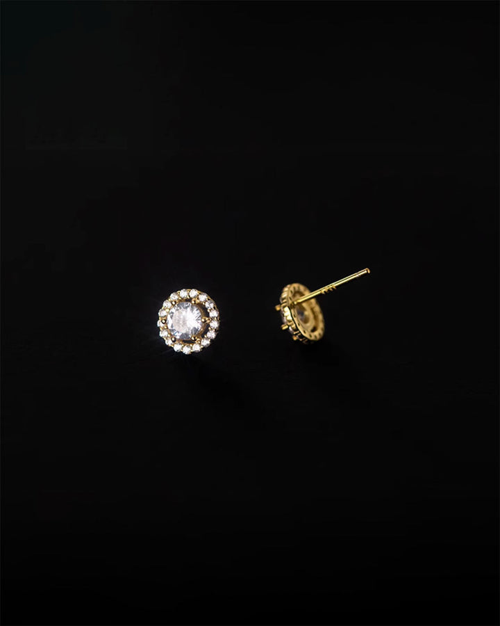 Brigitte Round Diamond Stud Earrings