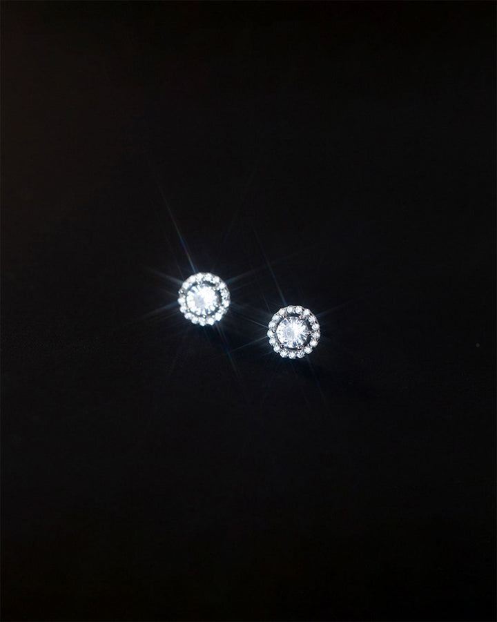 Brigitte Round Diamond Stud Earrings