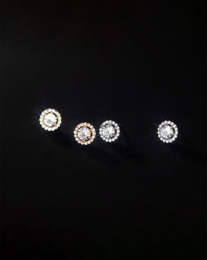 Brigitte Round Diamond Stud Earrings