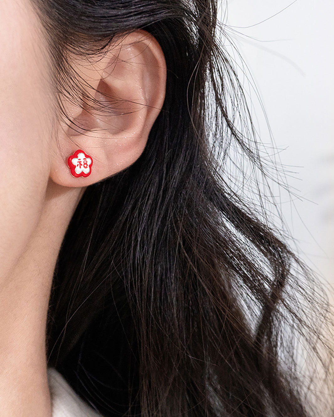 Fortune Flower Stud Earrings