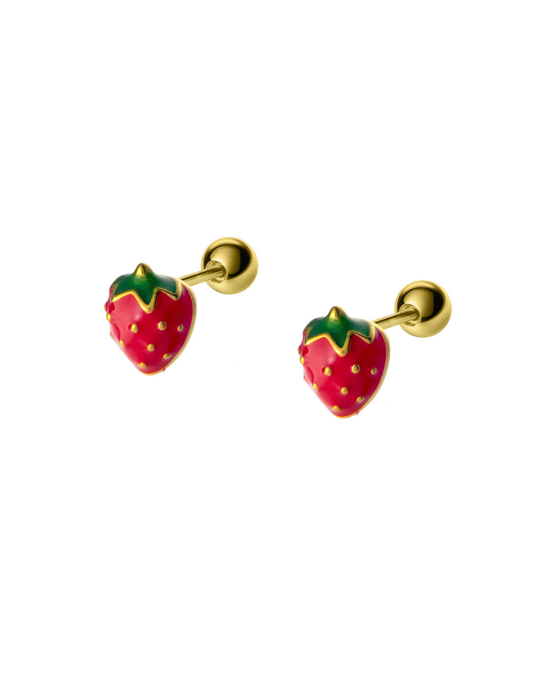 Strawberry Barbell Earrings