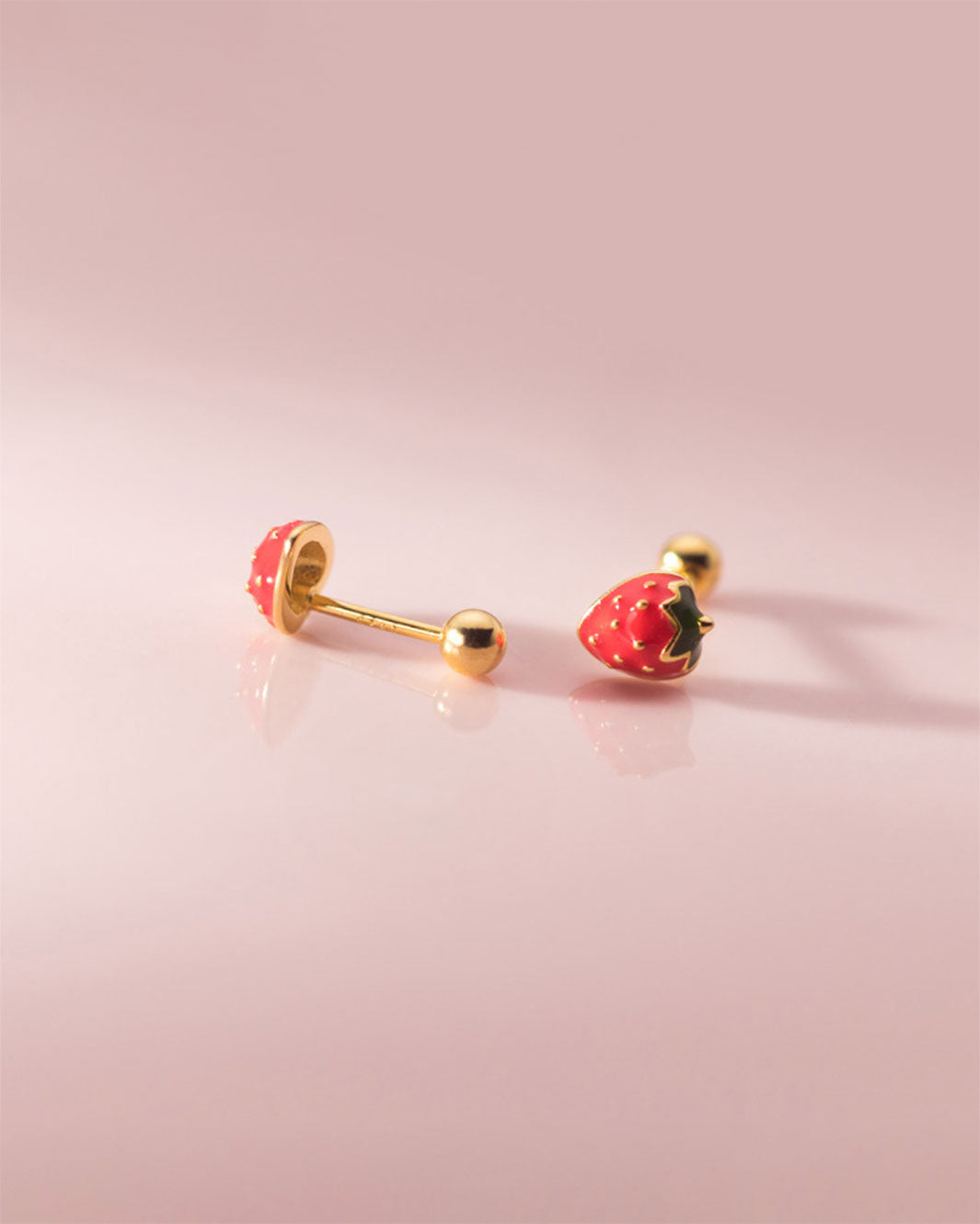 Strawberry Barbell Earrings