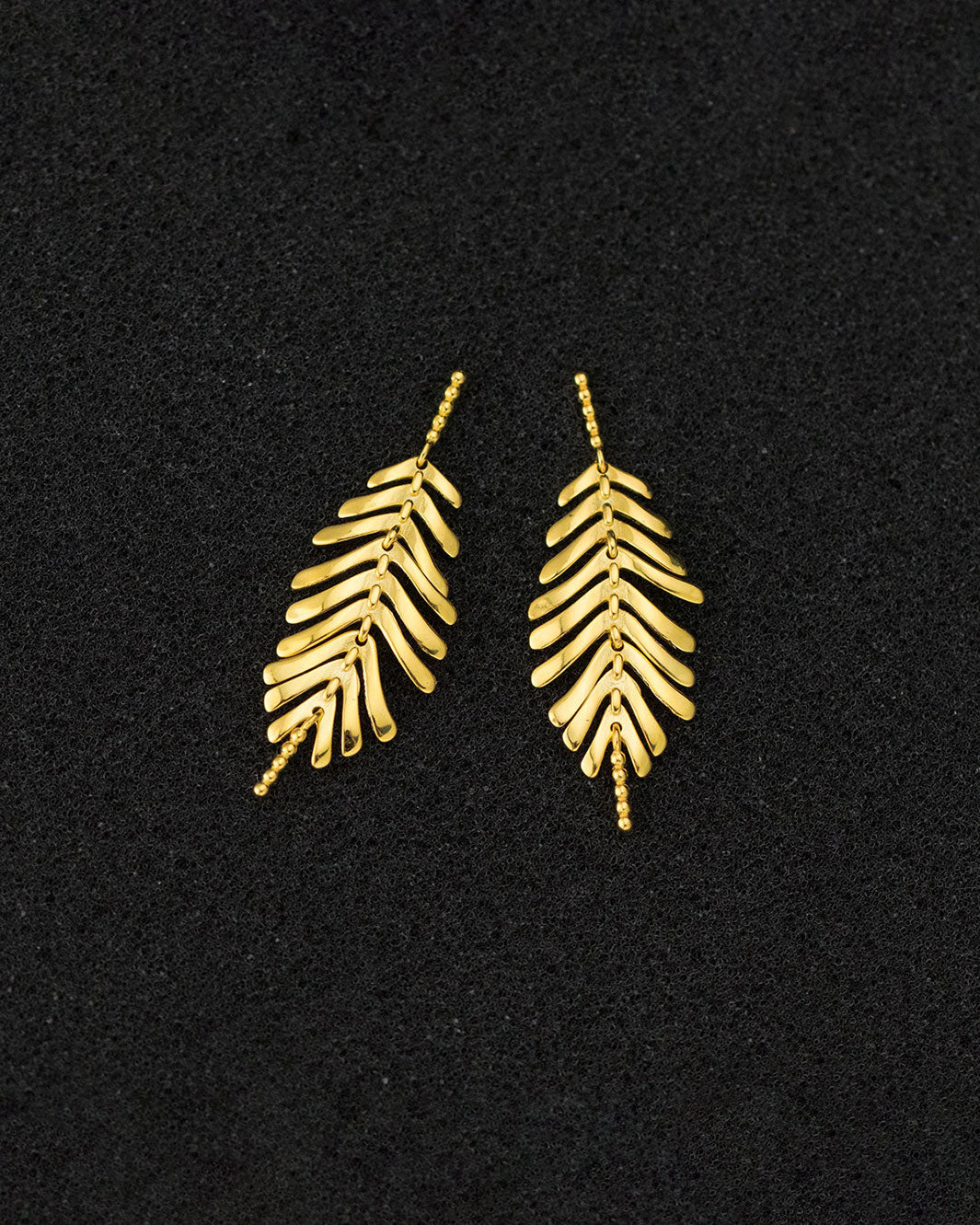 Leafy Willow Tassel Drop Earrings