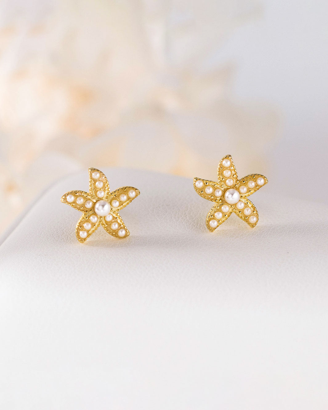 Marina Pearl Starfish Stud Earrings