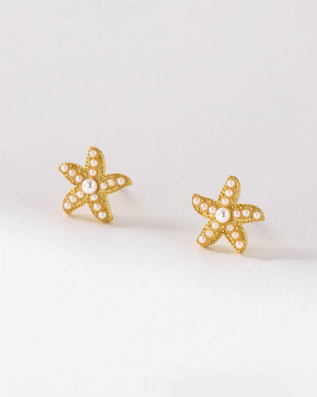 Marina Pearl Starfish Stud Earrings