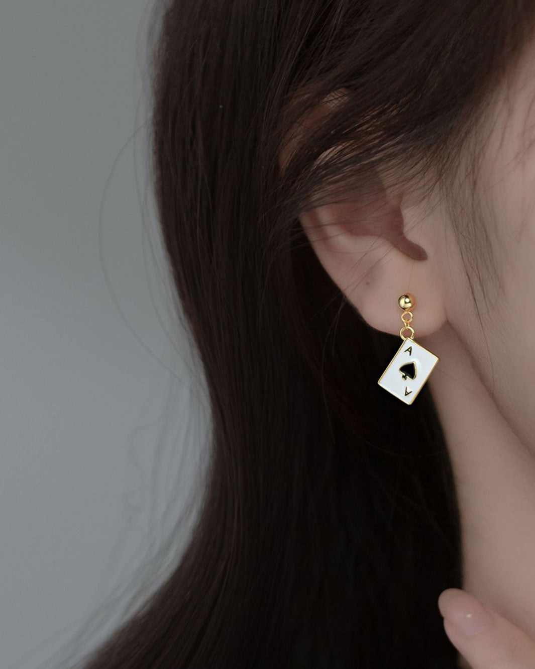 Lucky Ace Charm Drop Earrings