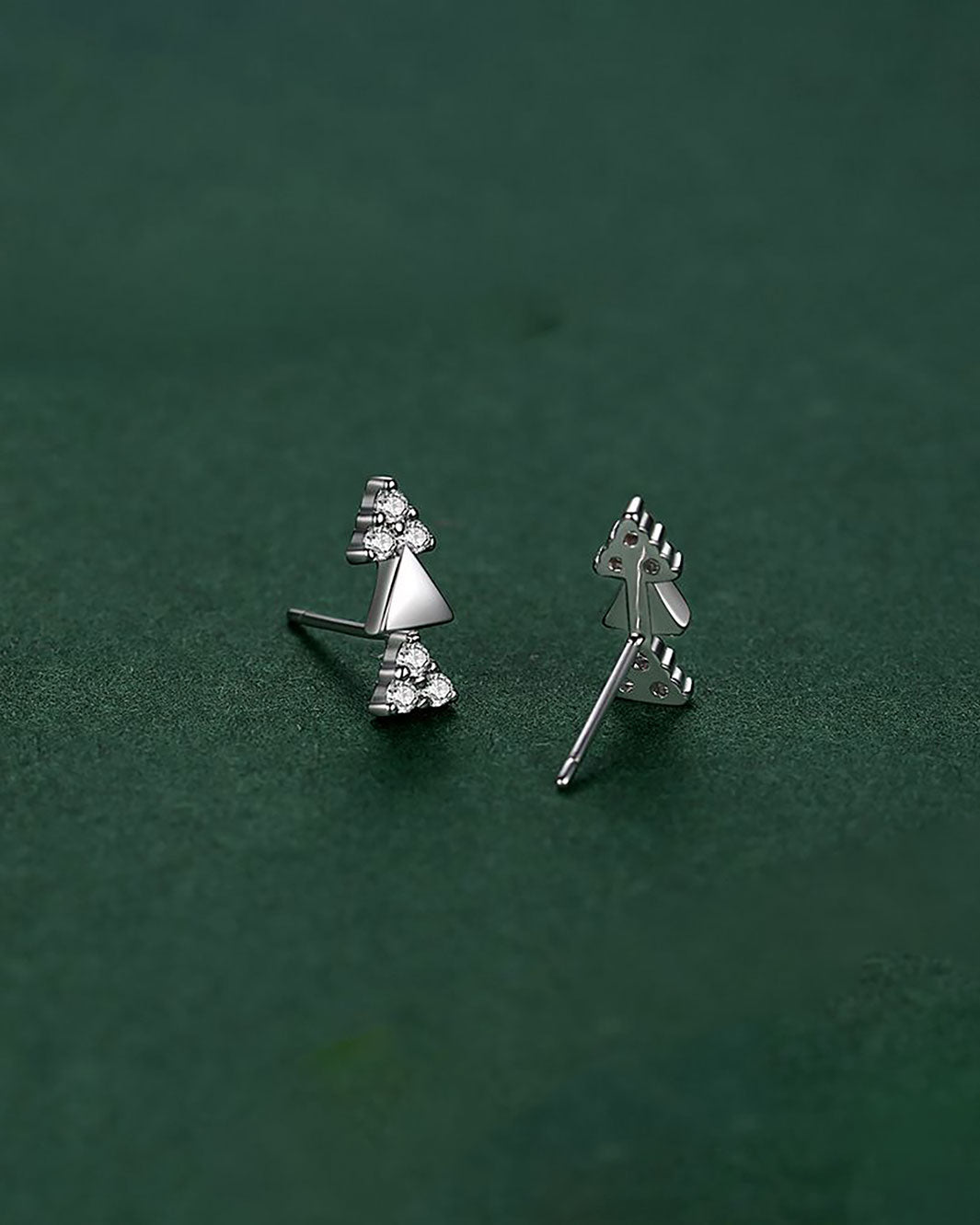 Pixie Mini Triangles Stud Earrings