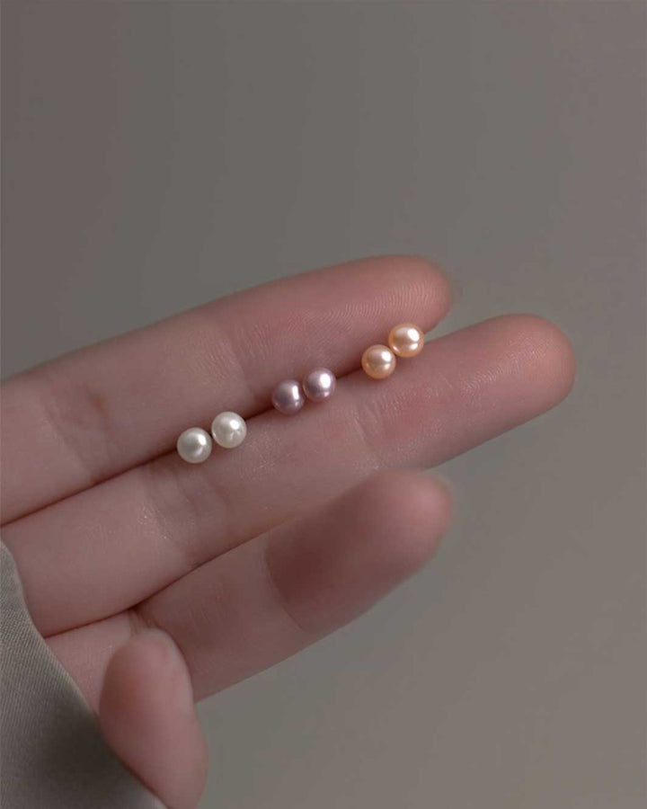 Tiny Freshwater Pearl Stud Earrings